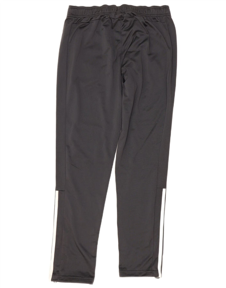 Calças de treino masculinas Adidas UK 42/44 poliéster cinza grande