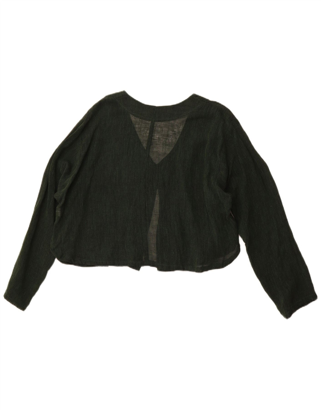 Top Cardigan Feminino VINTAGE UK 16 Grande Algodão Verde