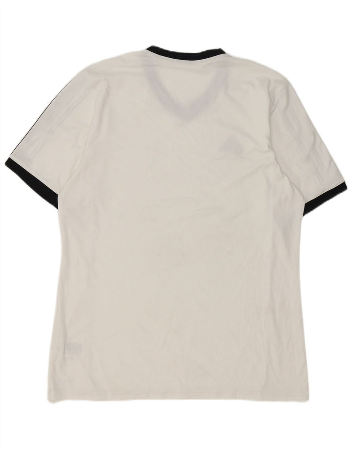 Adidas Mens Climalite Camiseta Top Grande Poliéster Branco