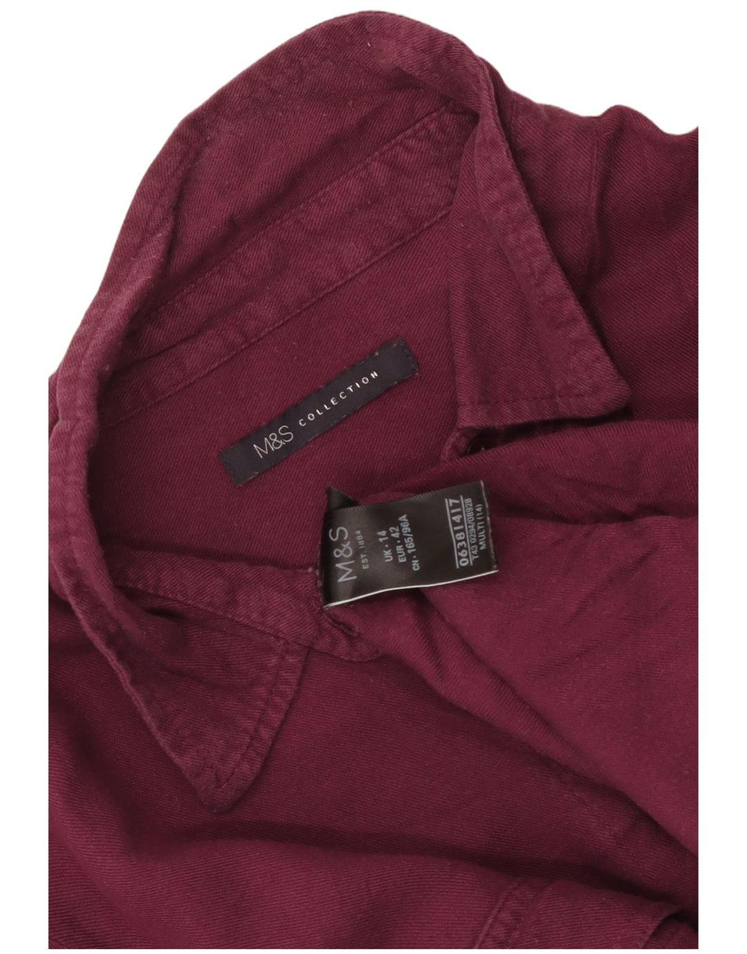 Blusa feminina Marks & Spencer UK 14 grande viscose roxa