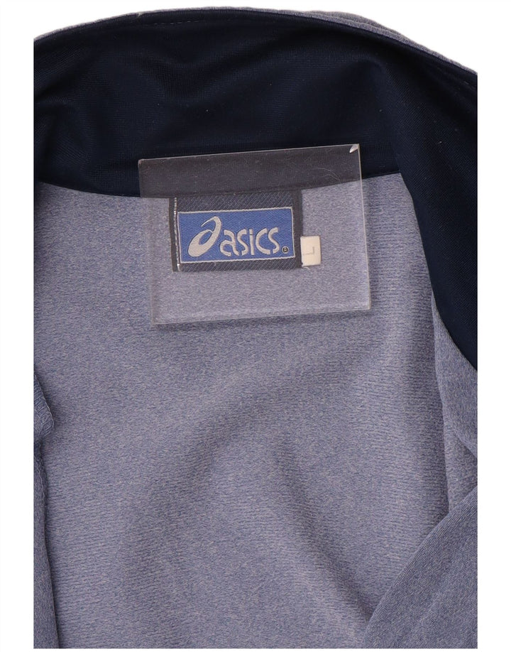 Jaqueta Asics Masculina Graphic Tracksuit Top Grande Bloco Colorido Azul