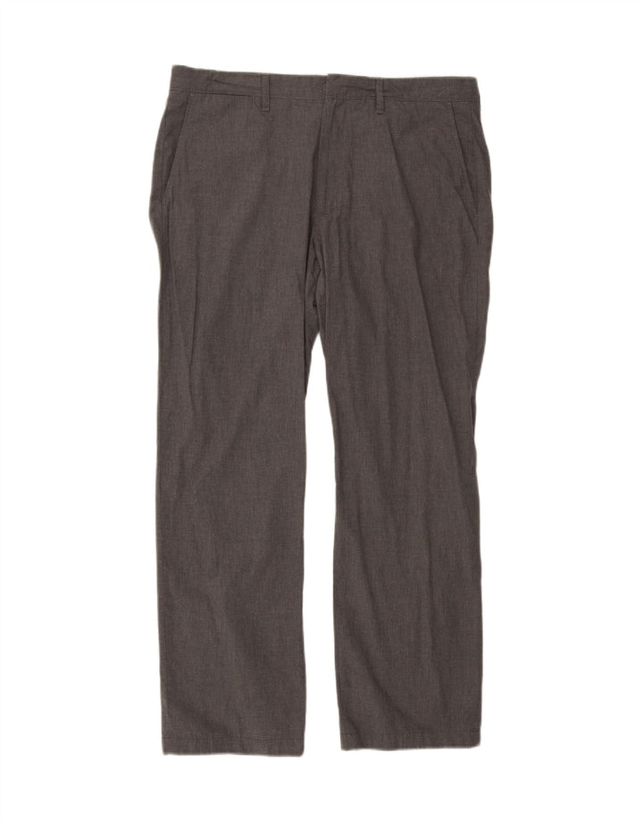 J. CREW Mens Straight Chino Trousers W35 L32 Grey Cotton Vintage J. Crew and Second-Hand J. Crew from Messina Hembry 