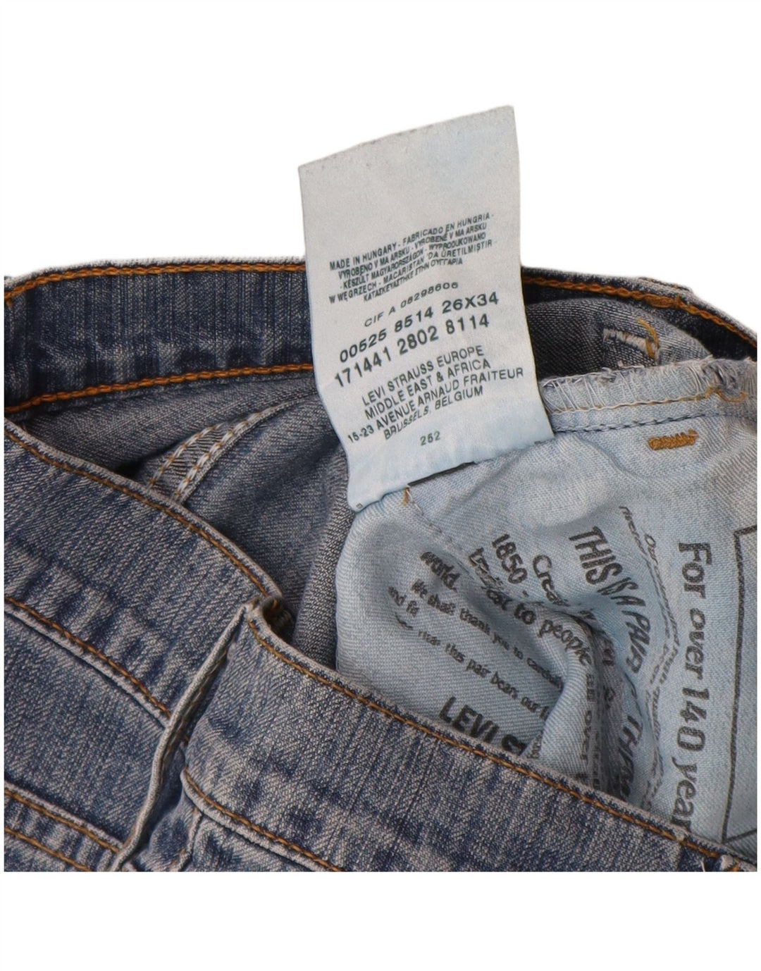 Calça jeans feminina Levi's W26 L34 azul algodão