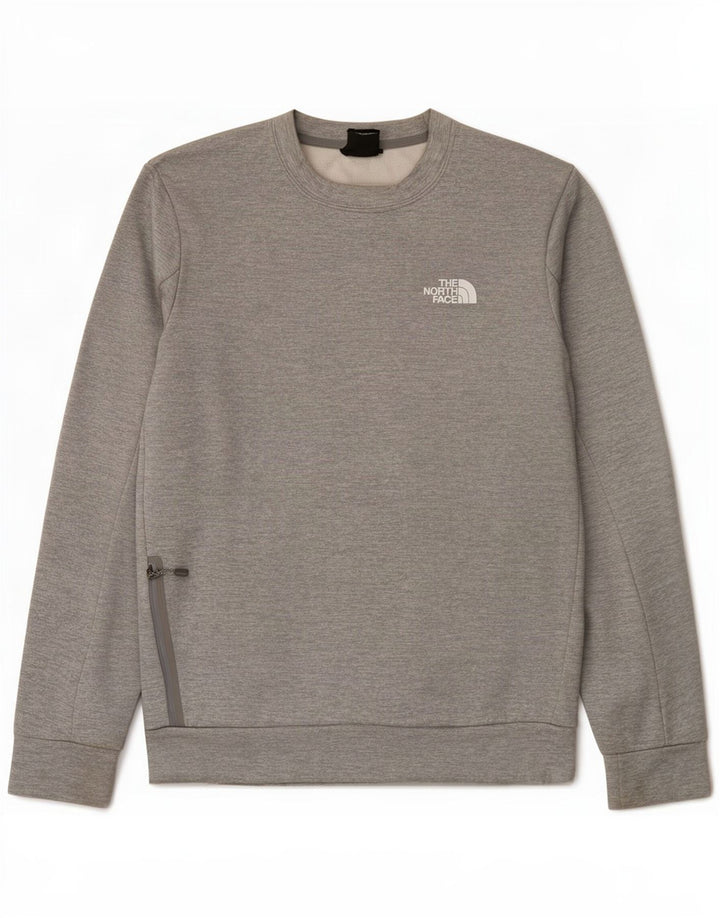 Moletom masculino The North Face, moletom cinza médio manchado de poliéster