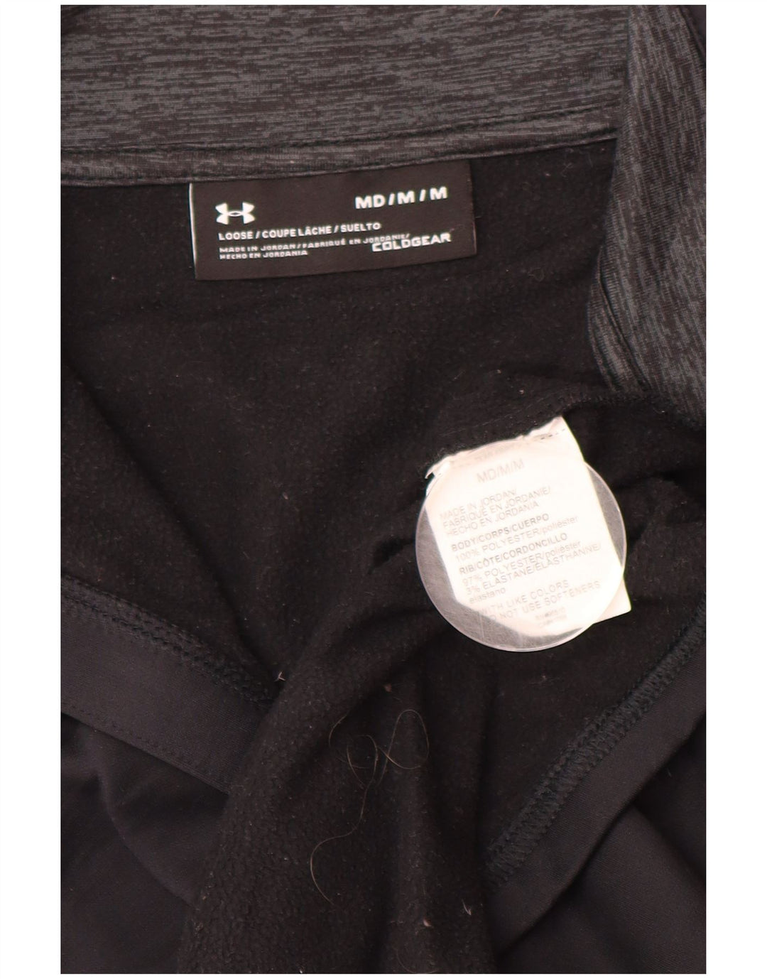 UNDER ARMOUR Mens Cold Gear Loose Fit Moletom Jumper Médio Preto