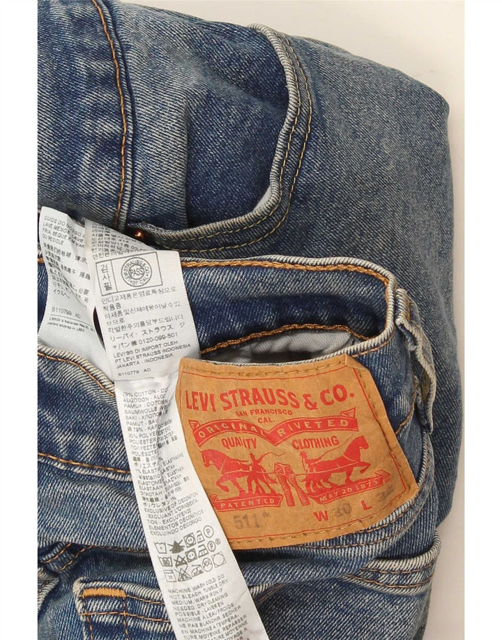 Levi's Masculino 511 Slim Jeans W30 L32 Azul Algodão