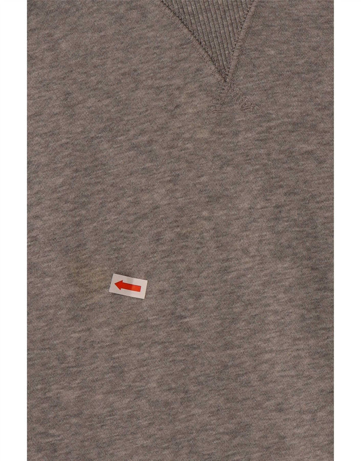 Moletom com capuz masculino Nike médio cinza manchado de algodão