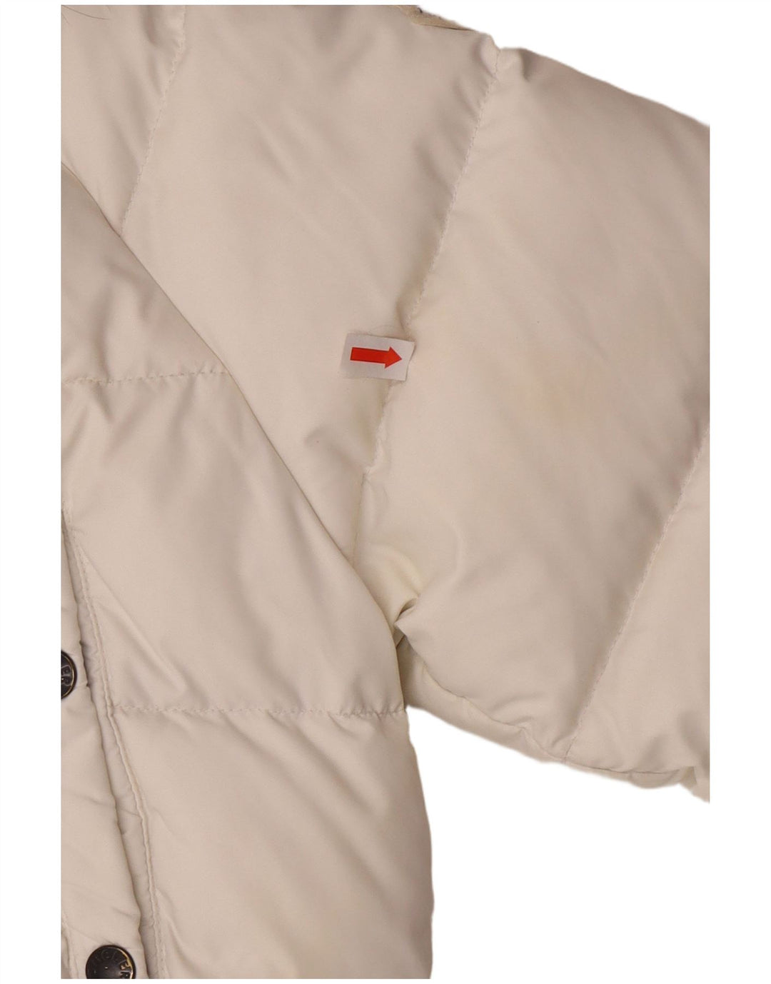 Jaqueta acolchoada com capuz para meninas MONCLER 5-6 anos nylon branco