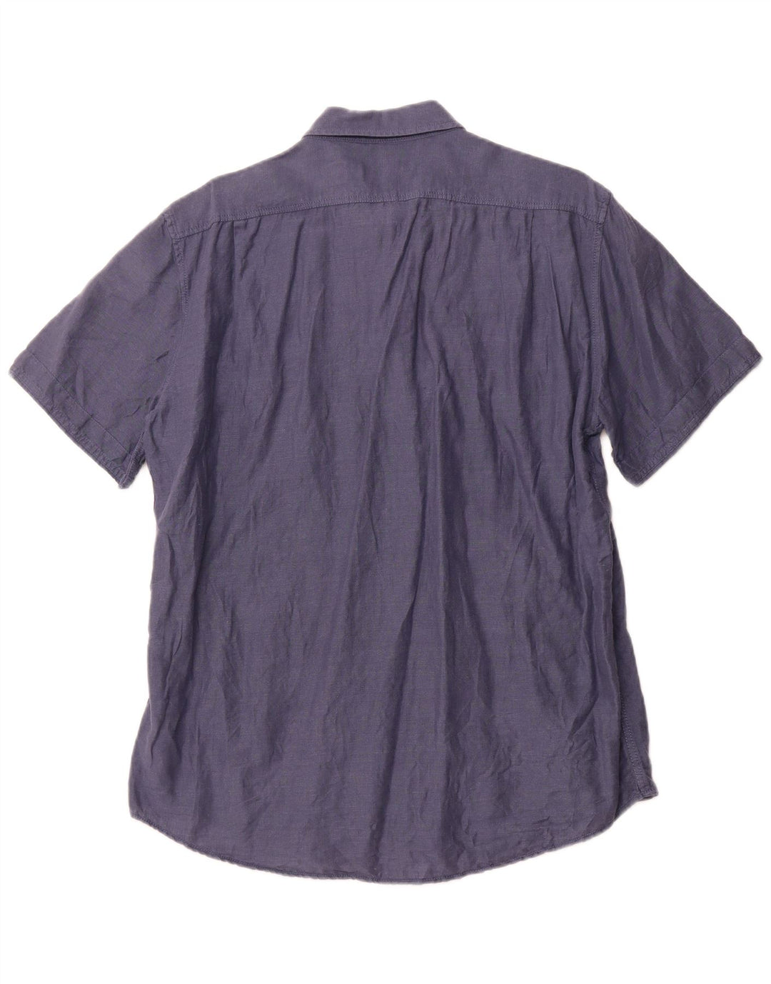 Camisa militar masculina VINTAGE de manga curta grande azul marinho