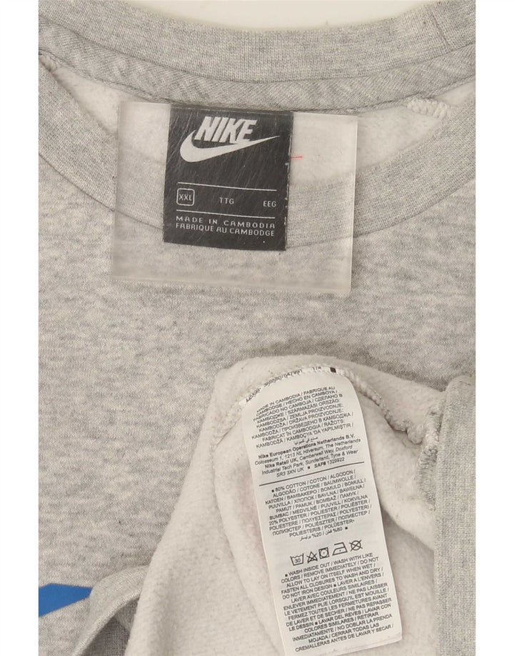 Moletom masculino NIKE Jumper 2XL cinza colorblock algodão