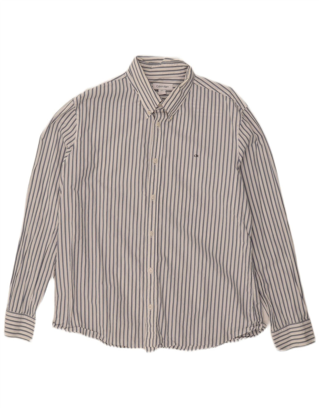 Camisa masculina Calvin Klein XL listrada branca
