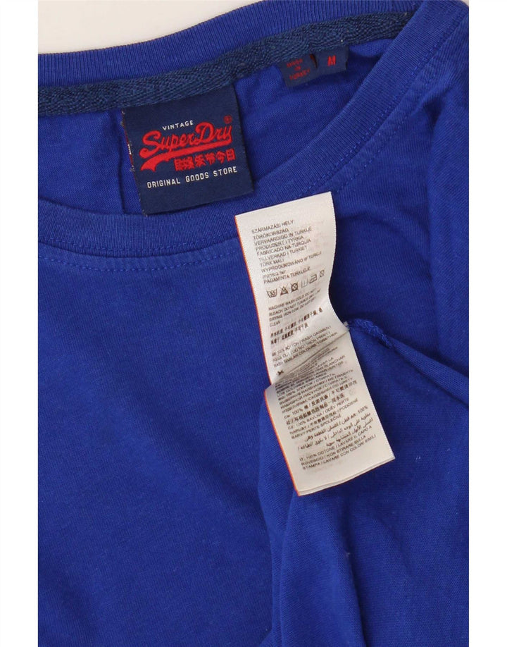 Camiseta masculina Superdry Top médio algodão azul