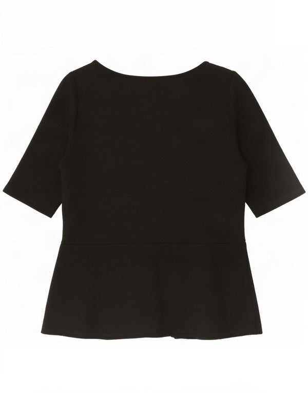 Blusa feminina Marks & Spencer UK 10 pequena poliéster preta
