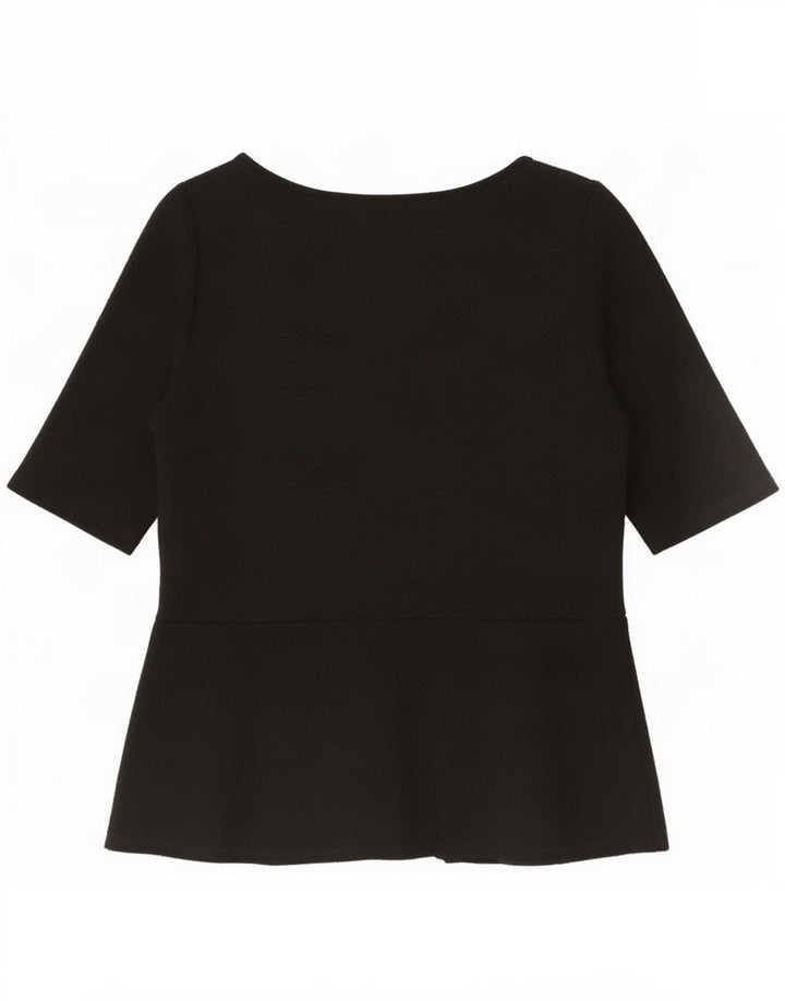 Blusa feminina Marks & Spencer UK 10 pequena poliéster preta