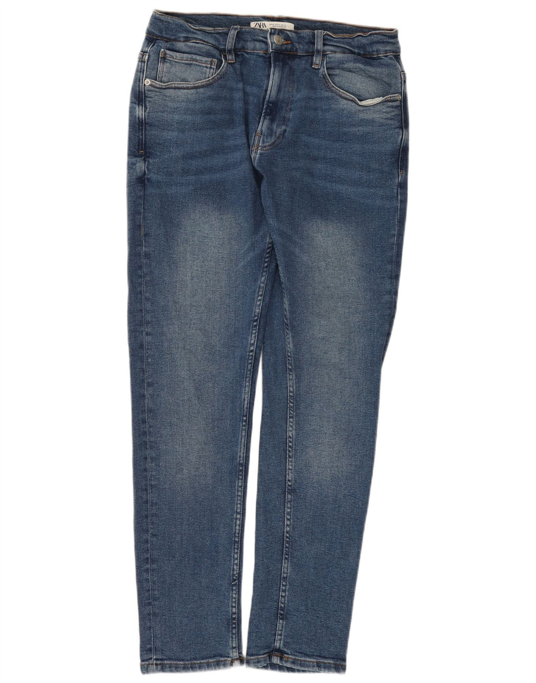 Zara Mens Slim Jeans EU 42 Grande W32 L31 Azul Algodão