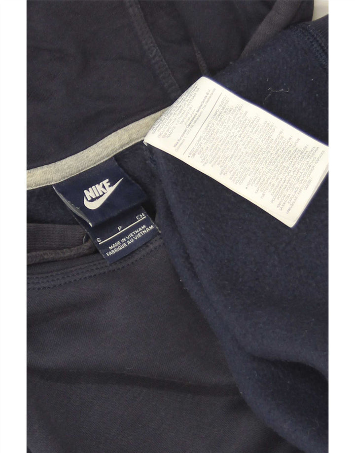 Nike masculino moletom com capuz pequeno algodão azul marinho