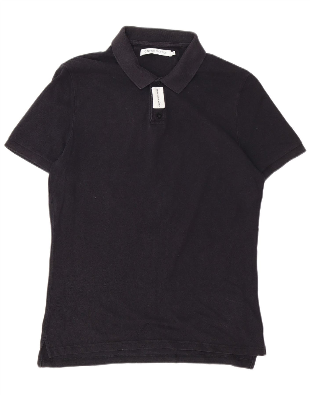 Camisa polo masculina Calvin Klein Jeans média azul marinho algodão