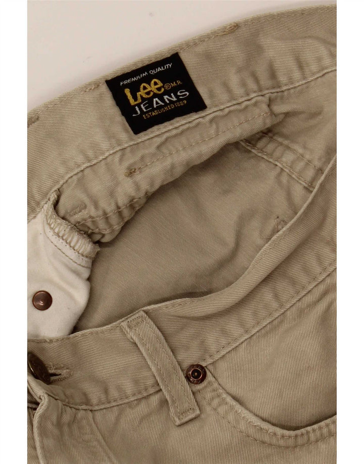 Calça casual reta masculina Lee W30 L32 cáqui