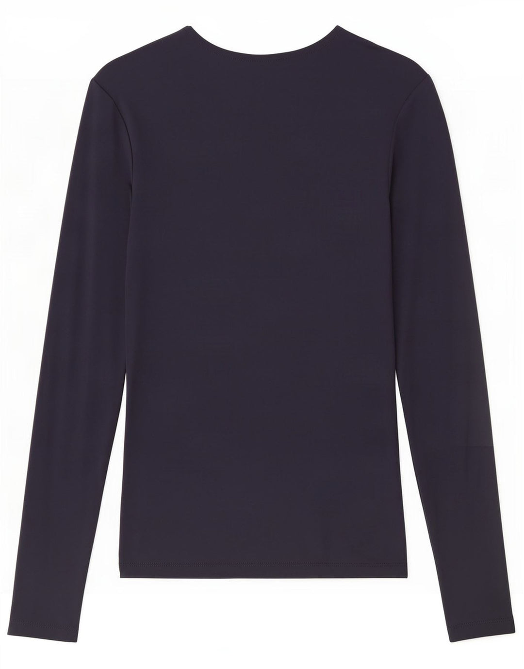 Top feminino Zara manga comprida UK 8 pequeno azul marinho poliamida