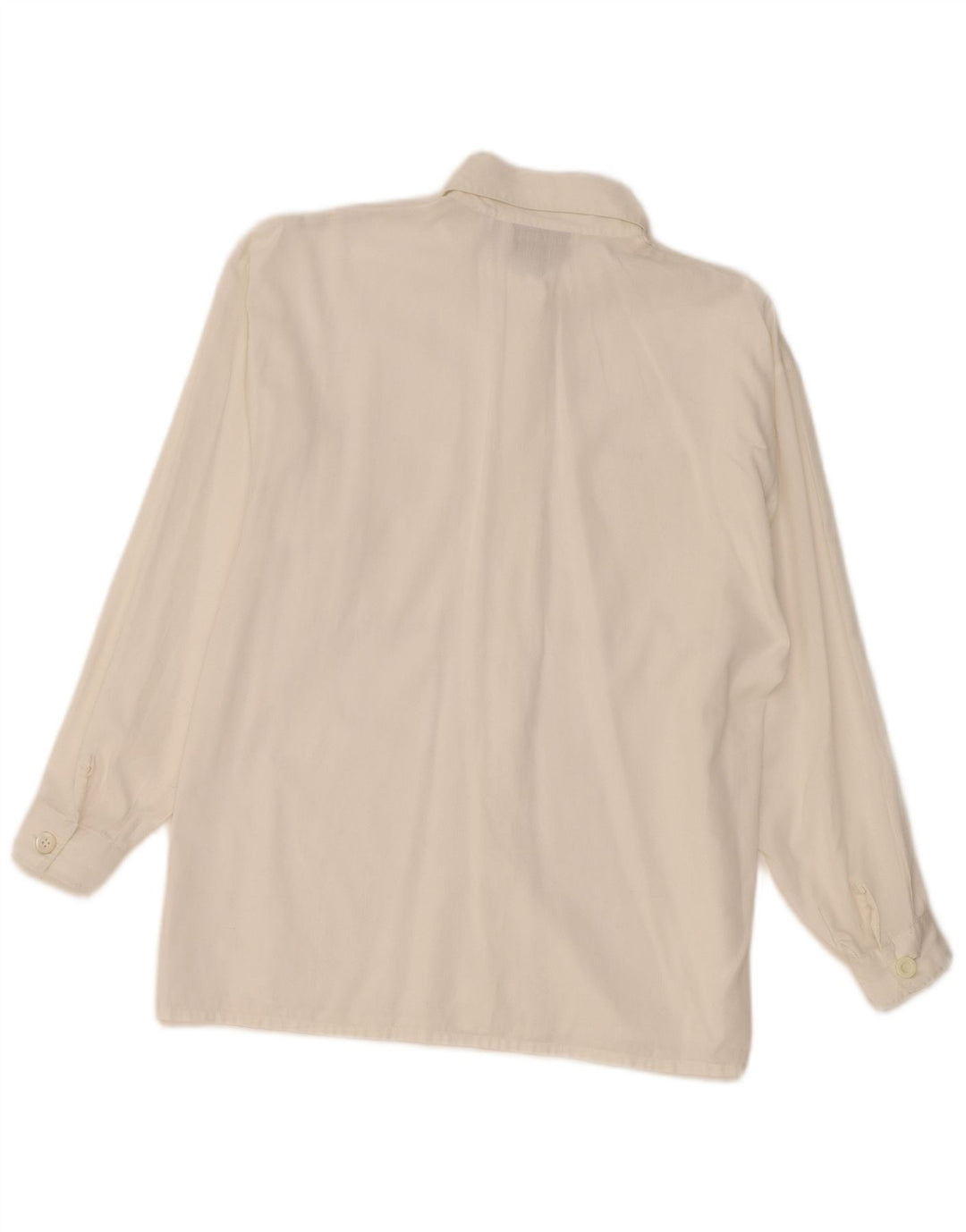Camisa feminina Pancaldi & B UK 14 grande branca floral