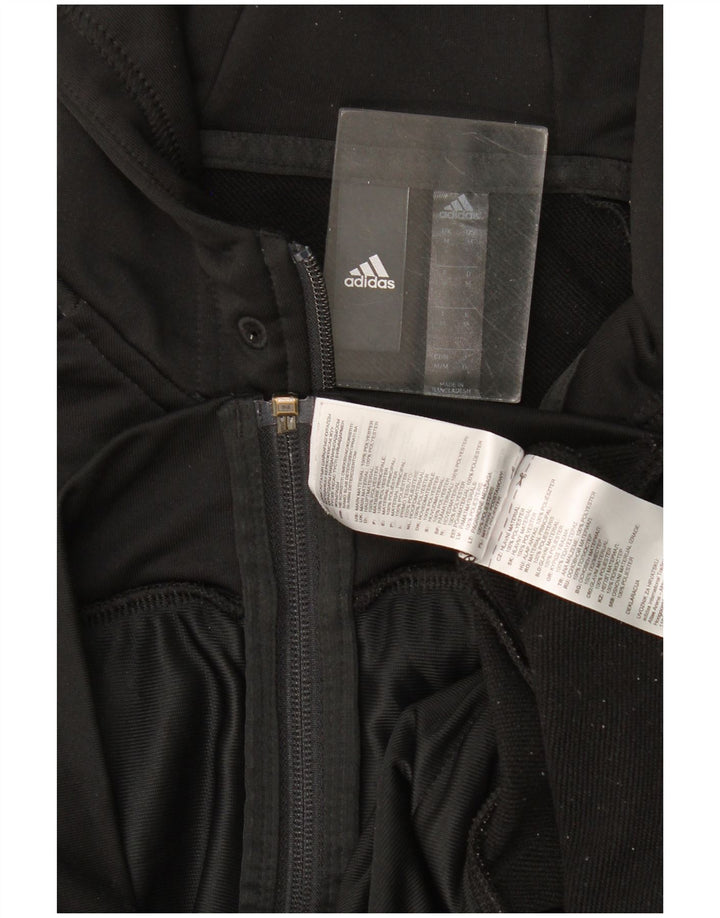 Adidas Mens Zip Hoodie Suéter Médio Preto Poliéster