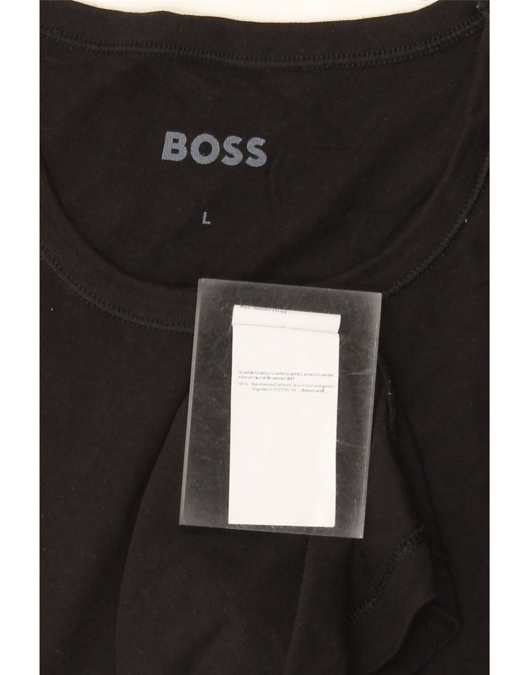 Camiseta masculina Hugo Boss grande algodão preto