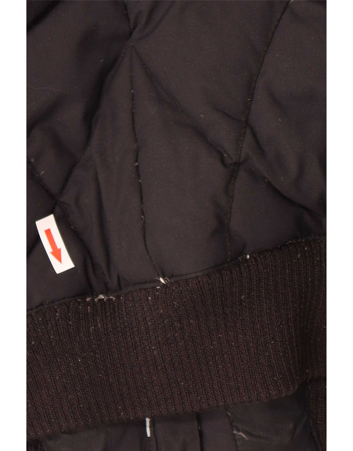 Jaqueta feminina acolchoada com capuz Helly Hansen Reino Unido 14 nylon preto médio