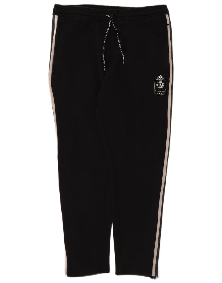 Calças de treino masculinas Adidas grandes de algodão preto