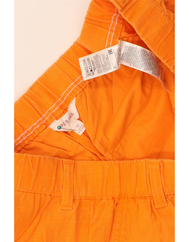 Shorts feminino Per Una Chino da MARKS & SPENCER Reino Unido 12 médio W32 laranja