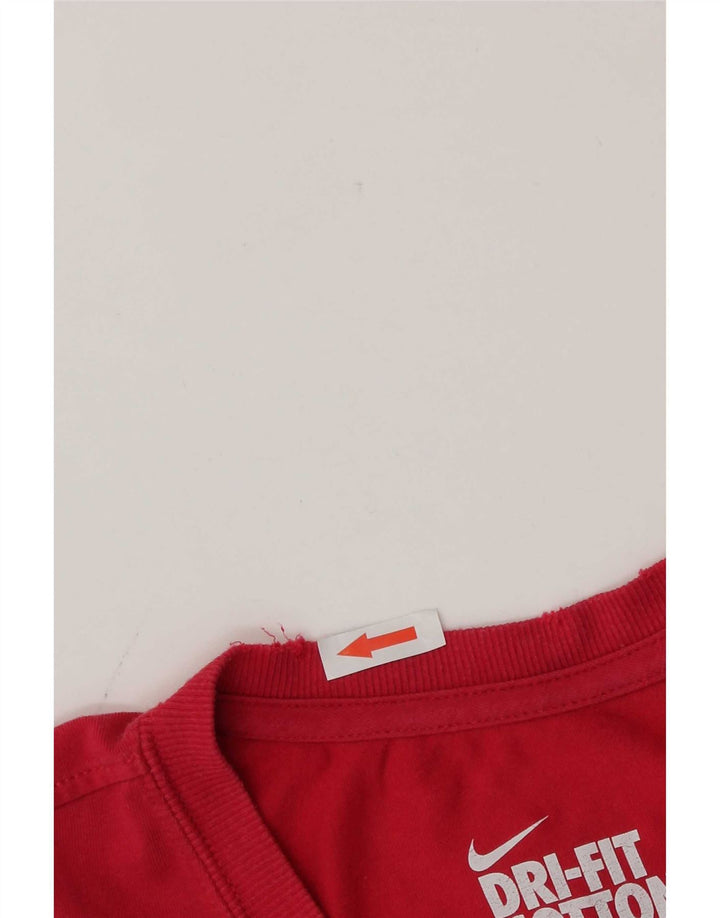 Camiseta Nike Feminina Dri Fit Graphic Top UK 12/14 Médio Vermelho