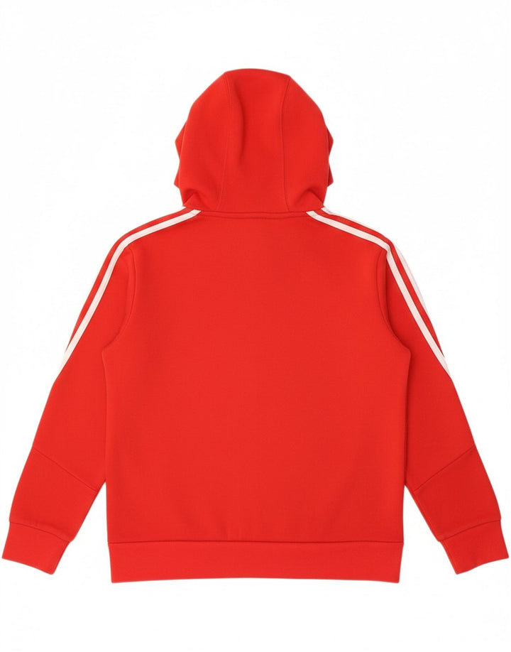 Suéter adidas masculino com capuz e zíper 13-14 anos algodão vermelho