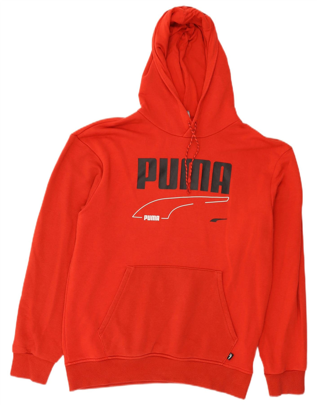 Puma masculino gráfico moletom com capuz pequeno algodão vermelho