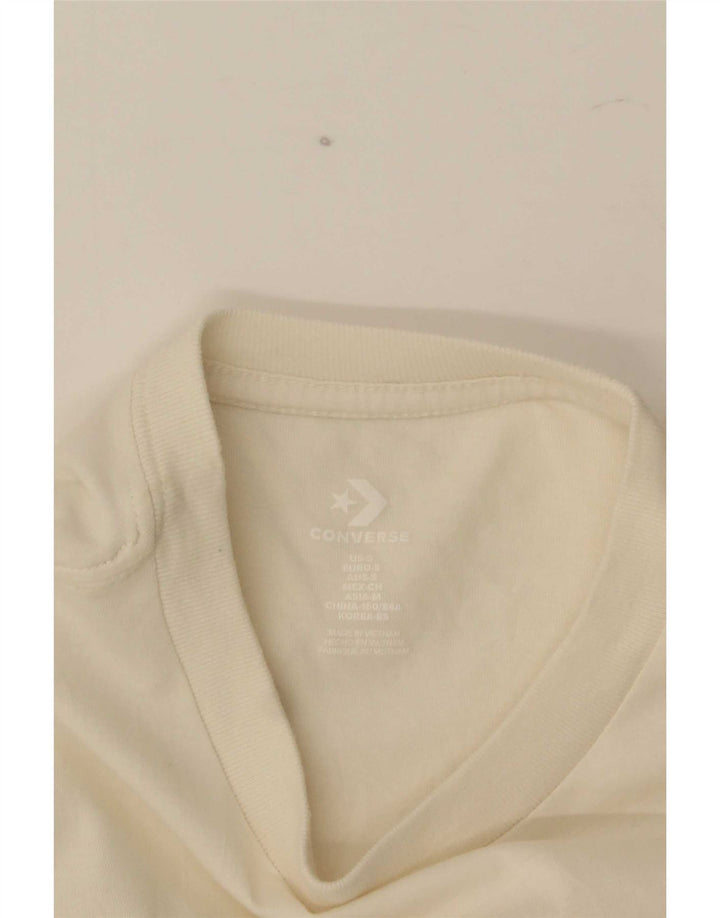 Camiseta feminina Converse com estampa gráfica UK 8 pequena branca
