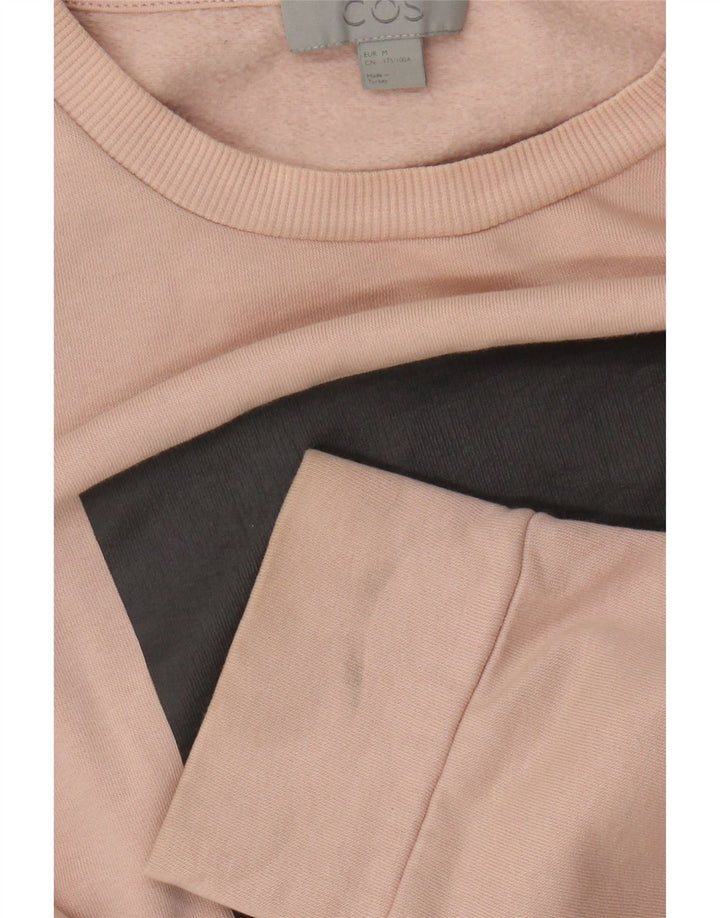 Cos moletom feminino jumper UK 14 algodão colorblock rosa médio
