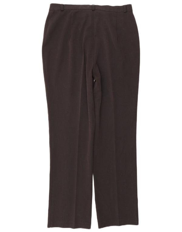 Calça feminina reta casual Marks & Spencer Reino Unido 12 médio W30 L29 preta