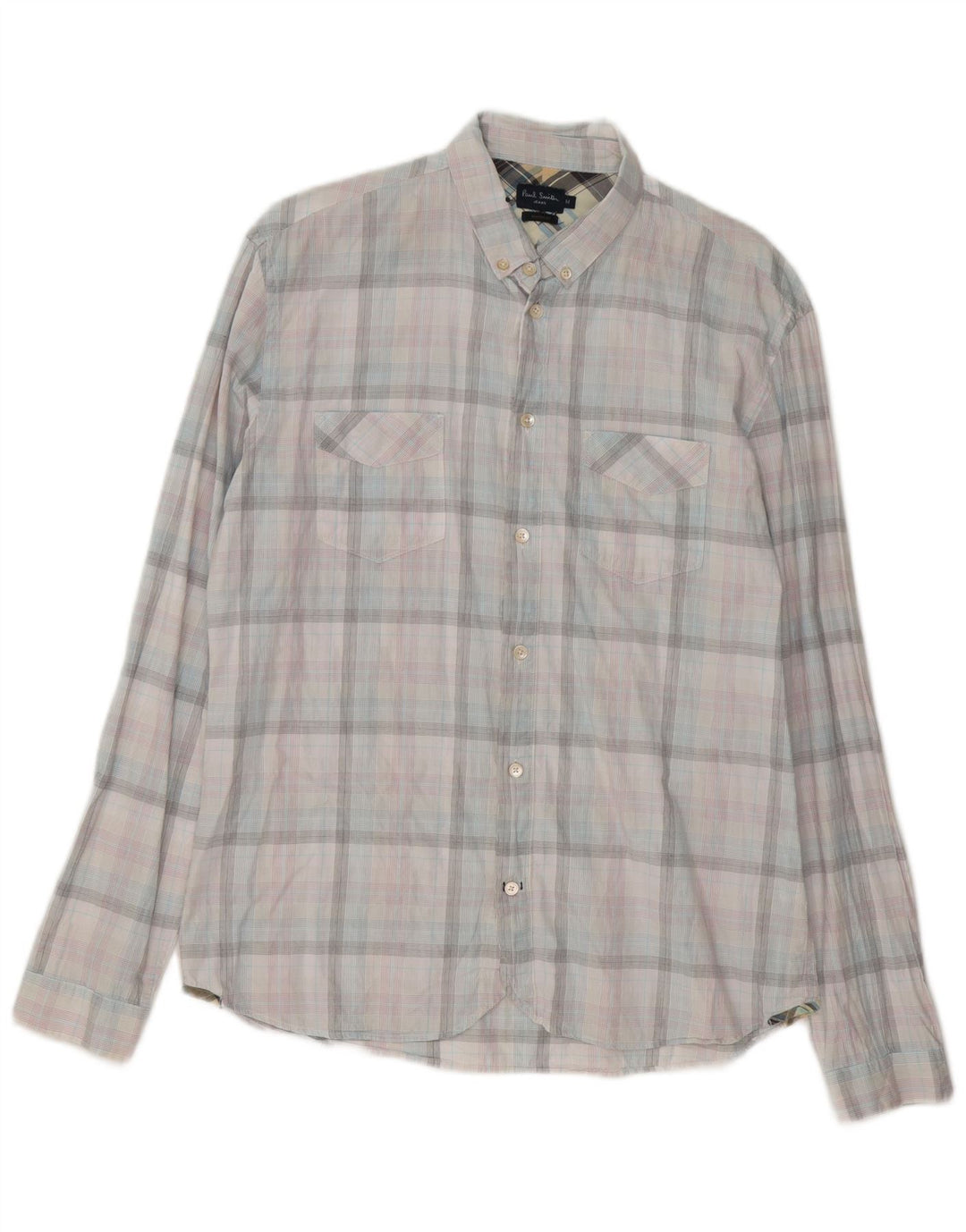 Camisa masculina Paul Smith Classic Fit média de algodão xadrez multicolorido