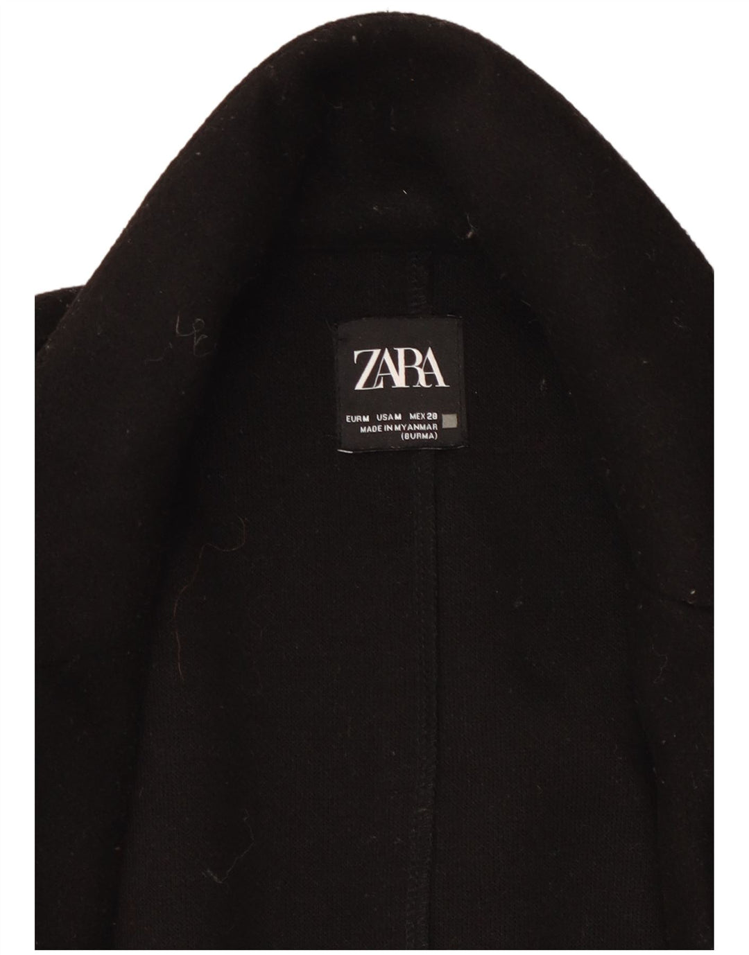 Sobretudo aberto feminino Zara UK 14 médio preto