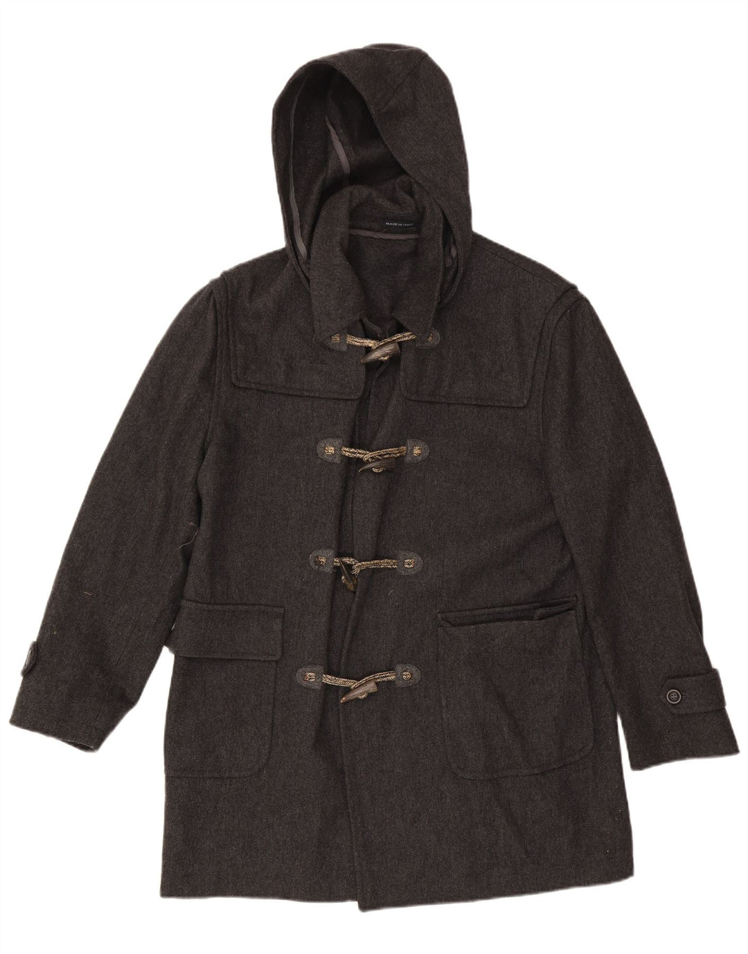 Jaqueta masculina vintage com capuz IT 54 XL Lã cinza
