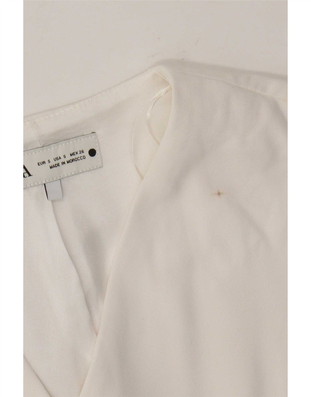 Colete feminino Zara UK 10 pequeno poliéster branco