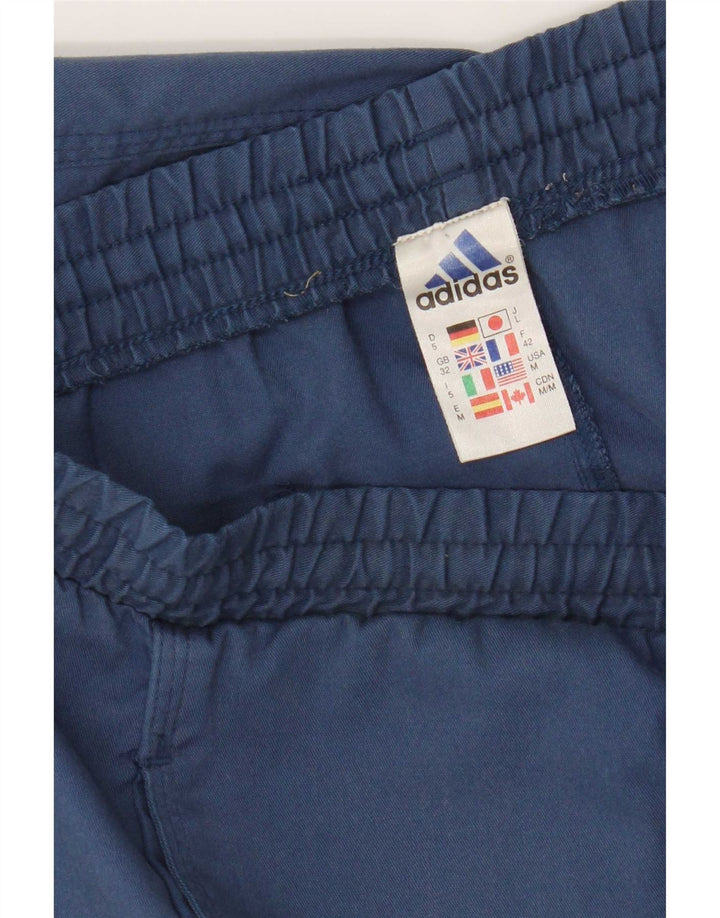 Shorts esportivos masculinos Adidas médio azul marinho poliéster