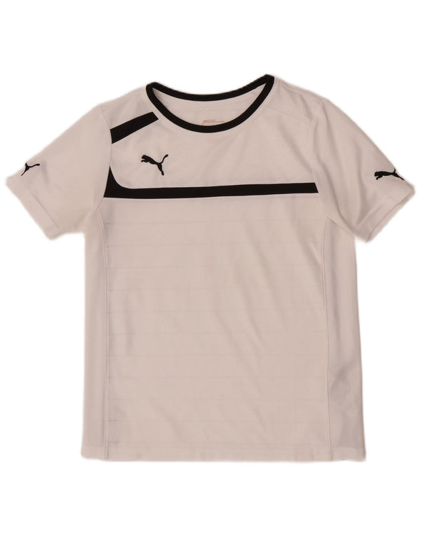 Camiseta Puma Boys Regular Graphic Top 11-12 Anos Branco Colorblock