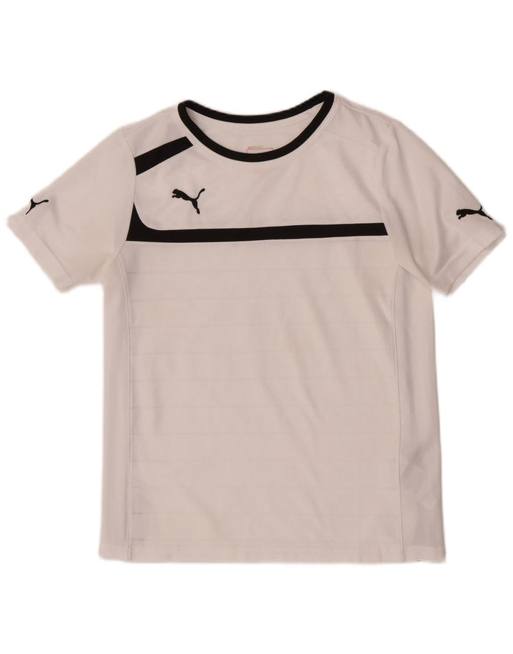 Camiseta Puma Boys Regular Graphic Top 11-12 Anos Branco Colorblock