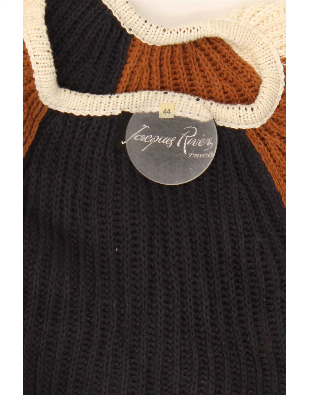 Suéter feminino vintage manga 1/2 com gola canoa IT 44 médio multicolorido
