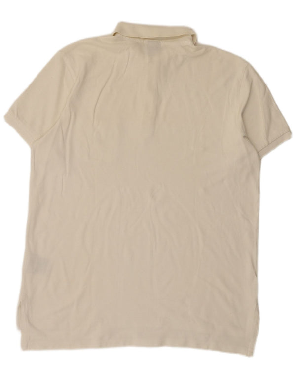 Polo Ralph Lauren Mens Custom Fit Camisa Grande Algodão Branco