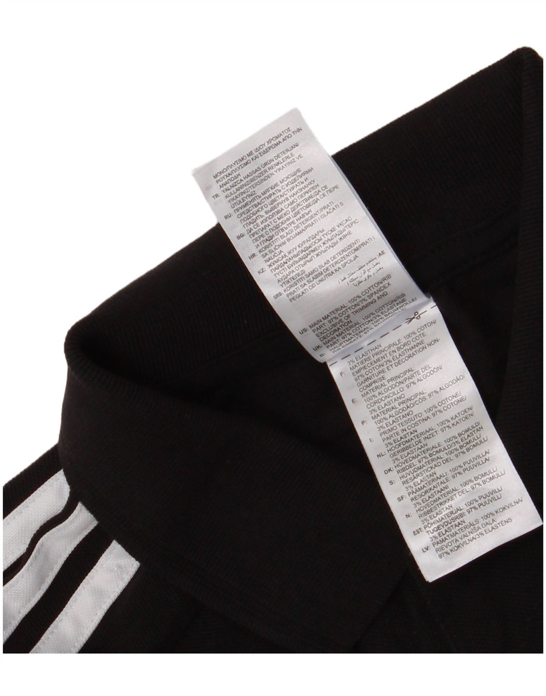 Camisa Polo Masculina Adidas Pequena Algodão Preto