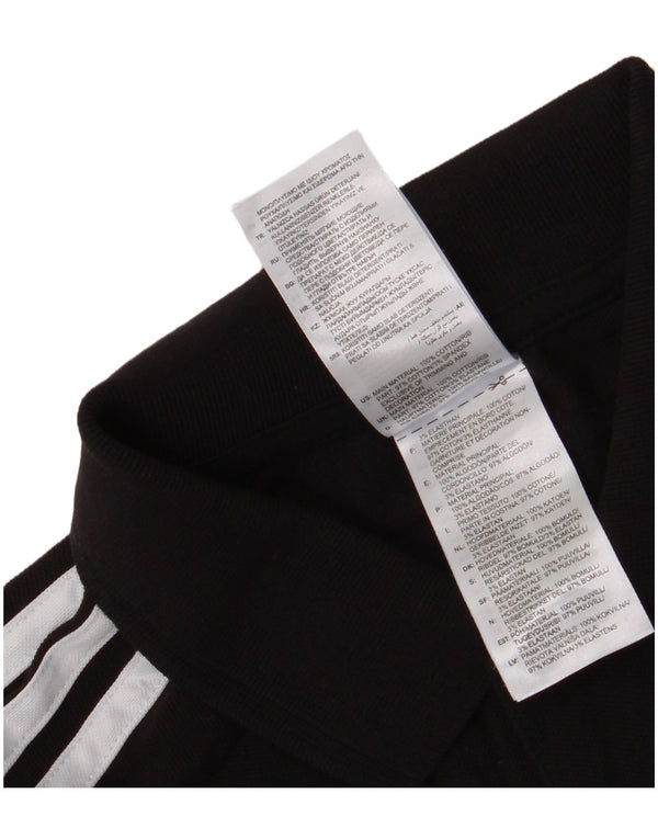 Camisa Polo Masculina Adidas Pequena Algodão Preto