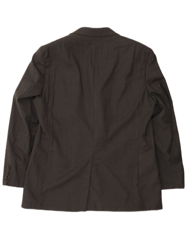 Jaqueta blazer masculina de 3 botões Hugo Boss Reino Unido 40 grande lã cinza