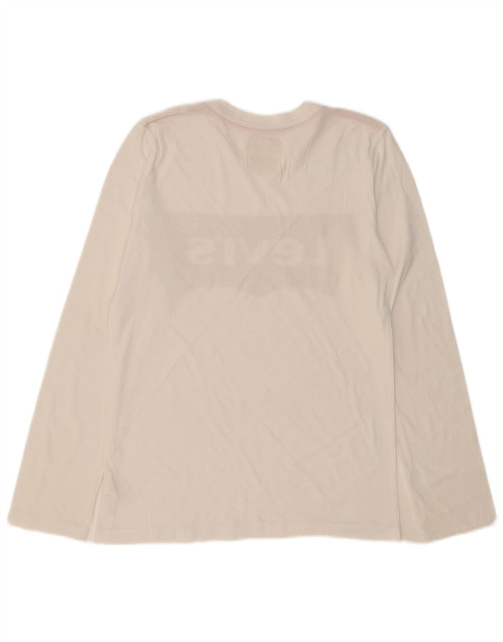 Top gráfico LEVI'S Boys manga comprida 13-14 anos algodão branco