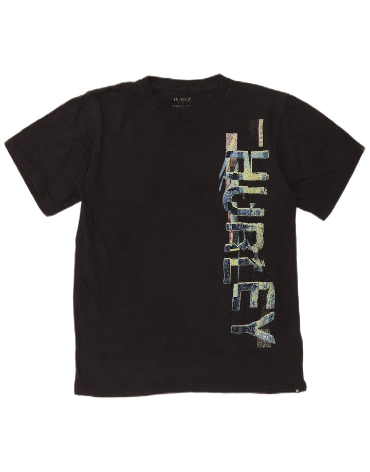 Hurley Camiseta masculina gráfica top pequeno preto