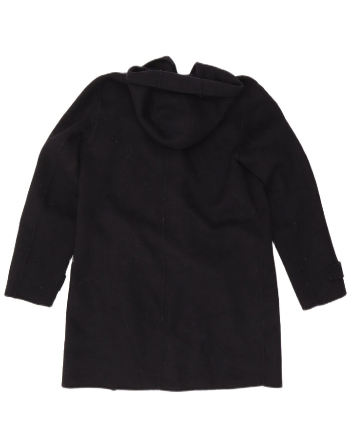 Sobretudo feminino Zara com capuz UK 14 médio preto